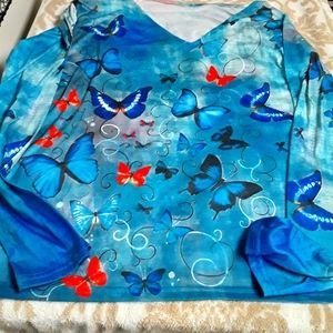 Butterfly long sleeve shirt